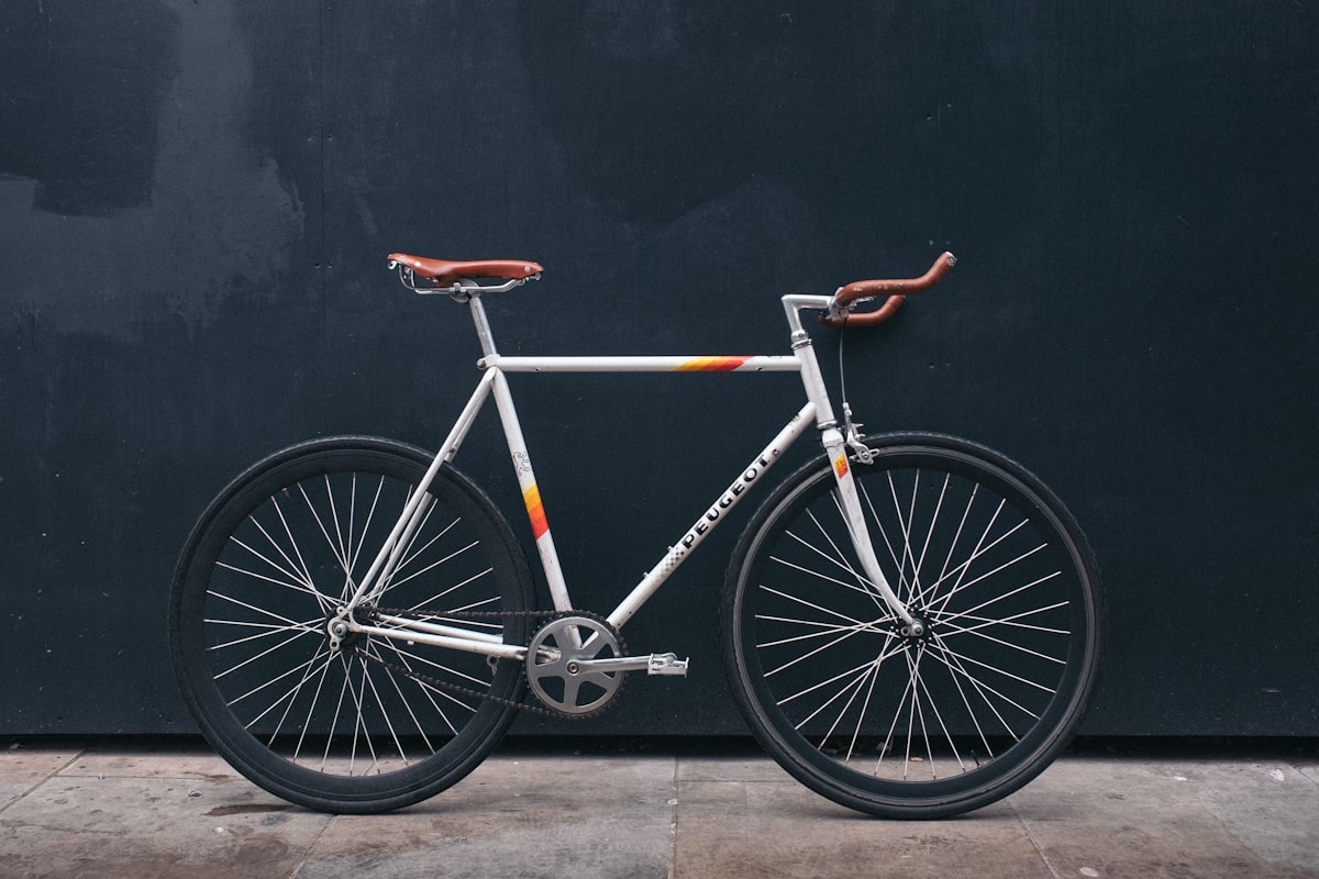 Road bike on a countryside climb
